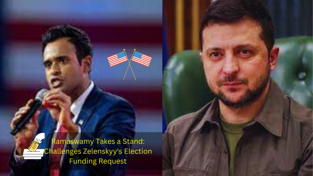 Volodymyr Zelenskyy, the president of Ukraine, has come under harsh fire from Republican presidential candidate Vivek Ramaswamy for asking for additional assistance from the United States to hold Ukraine's own elections while the country is still at war with Russia. This proposal was described by Ramaswamy as a "ballot box shakedown."