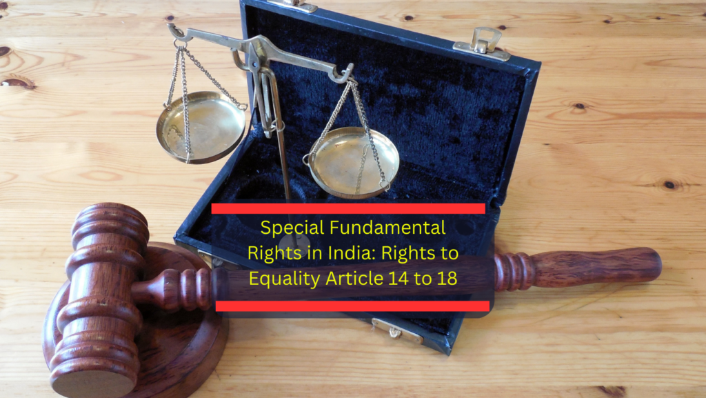 Explore the special fundamental rights in India, focusing on Article 14 to 18, in this comprehensive guide. Learn about equality, justice, and much more.